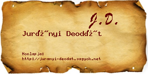 Jurányi Deodát névjegykártya